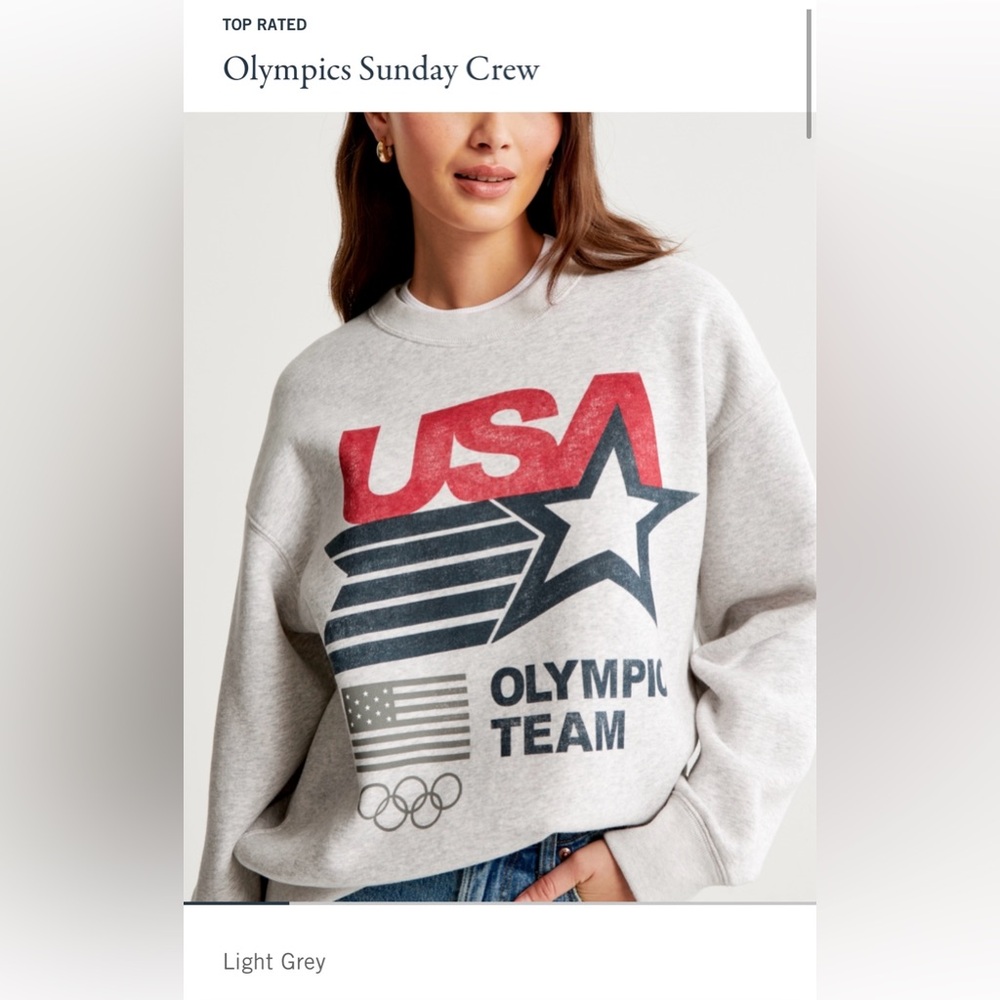 Abercrombie & Fitch Light Grey Olympics Sweatshirt